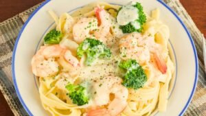 Homemade White Chocolate Shrimp Alfredo
