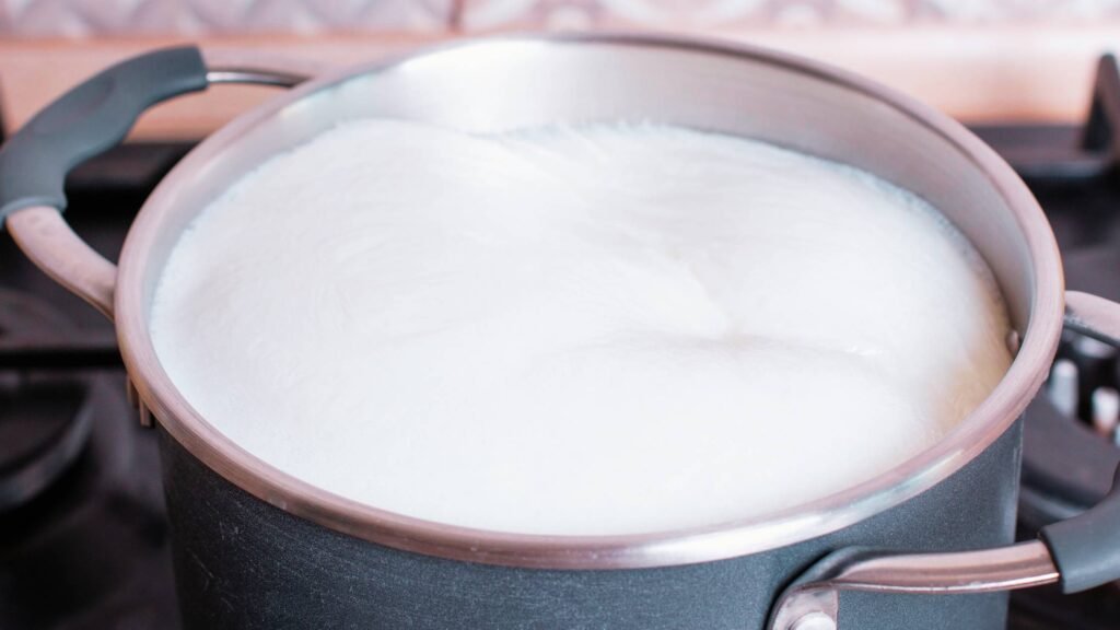 Heating Milk for Williams Sonoma Inspired Hot Chocolate