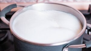 Heating Milk for Williams Sonoma Inspired Hot Chocolate