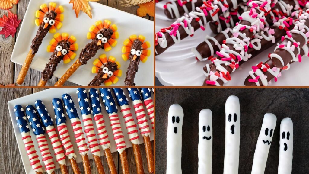 Chocolate Covered Pretzel Rods Variations