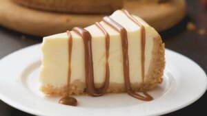 Homemade White German Chocolate Cake With Cheesecake Center