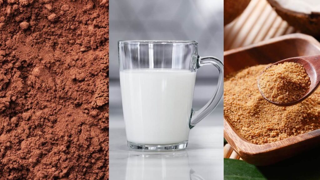 Ingredients for Homemade Nesquik Chocolate Milk