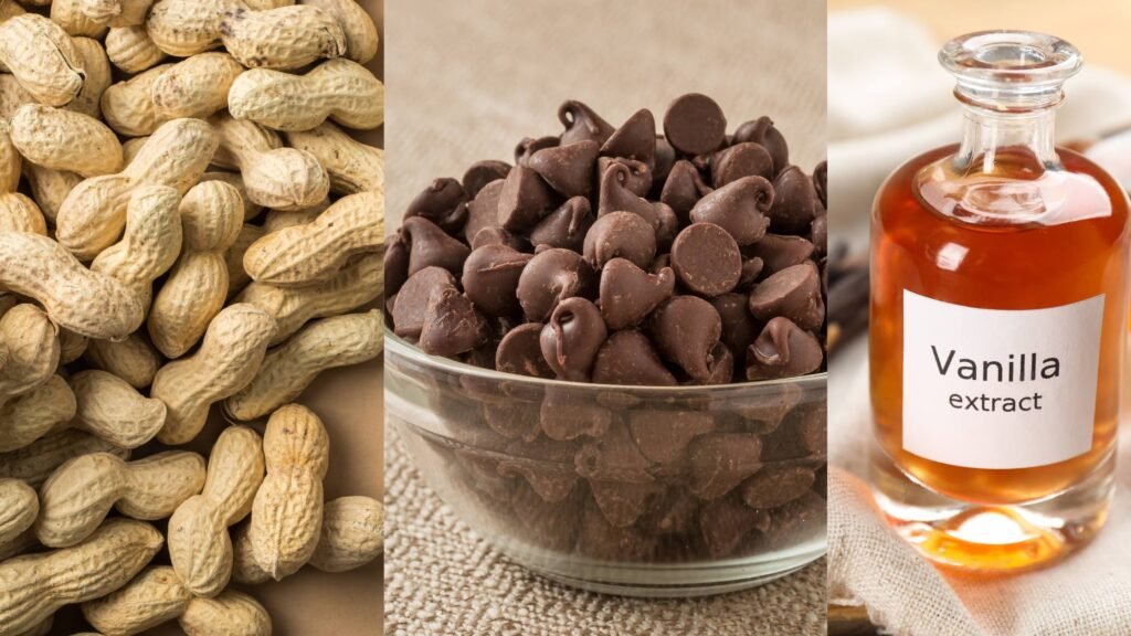 Ingredients for M&M’s Toasty Holiday Peanut Chocolate Clusters