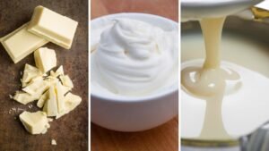 What are the ingredients in Torani white chocolate sauce?