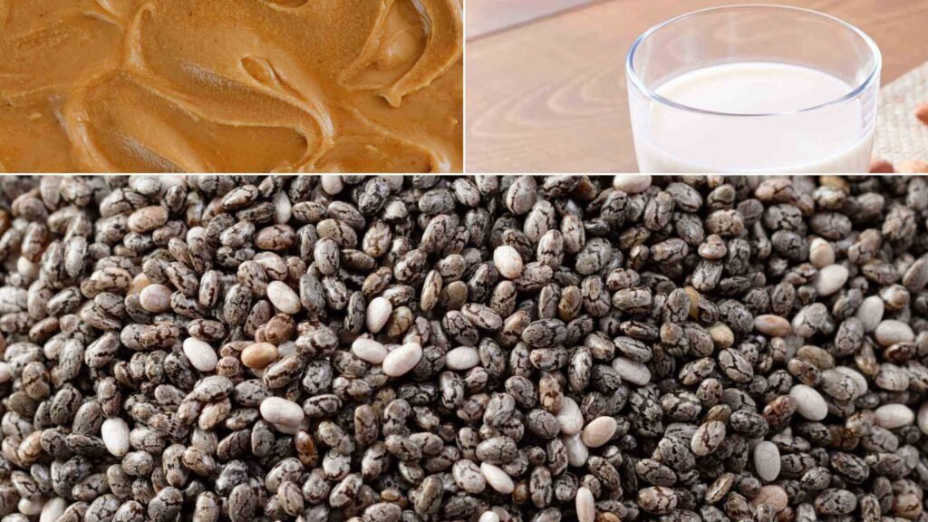 Ingredients for Chia pudding High Protein Chia Pudding Without Protein Powder or Yogurt