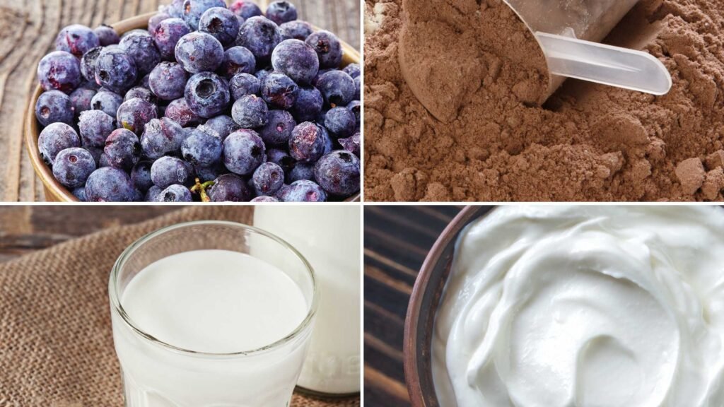 Ingredients You’ll Need for Blueberry Chocolate Smoothie No Banana Recipe