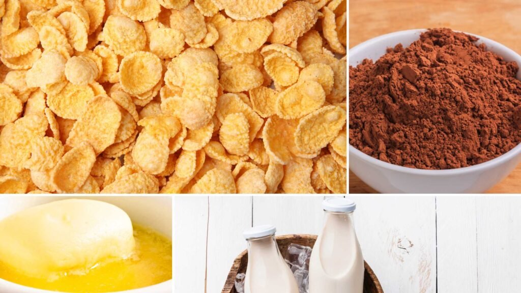 Ingredients You’ll Need to Make Chocolate Cornflake Clusters with Cocoa Powder