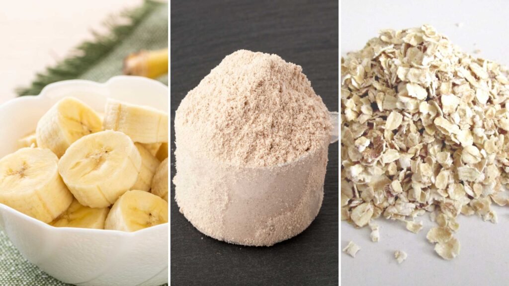 Vanilla protein + banana + oat milk: