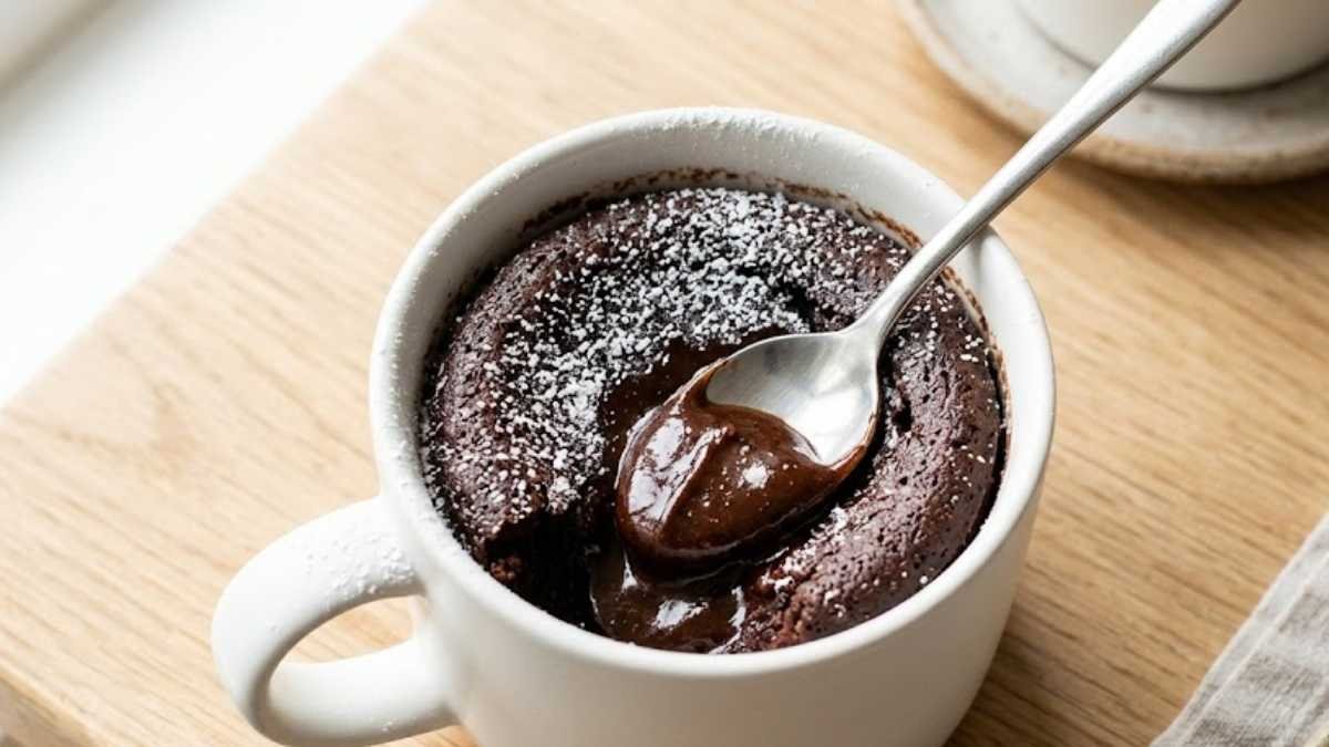chocolate lava mug cake 3 ingredients no egg