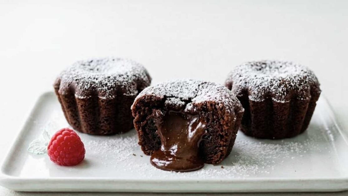 Mini Lava Cakes in Muffin Tins Recipe