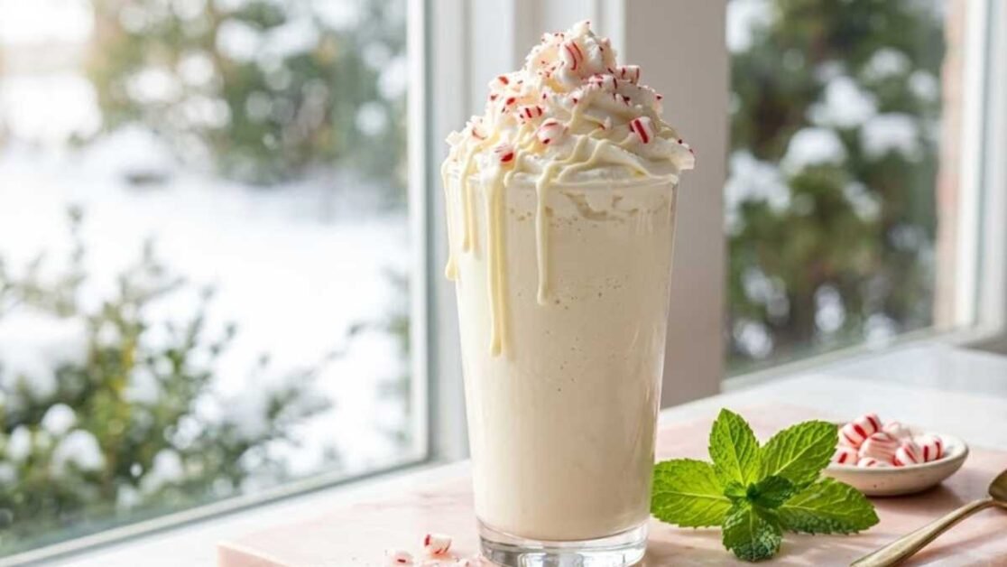 White Chocolate Peppermint Protein Shake Without Banana