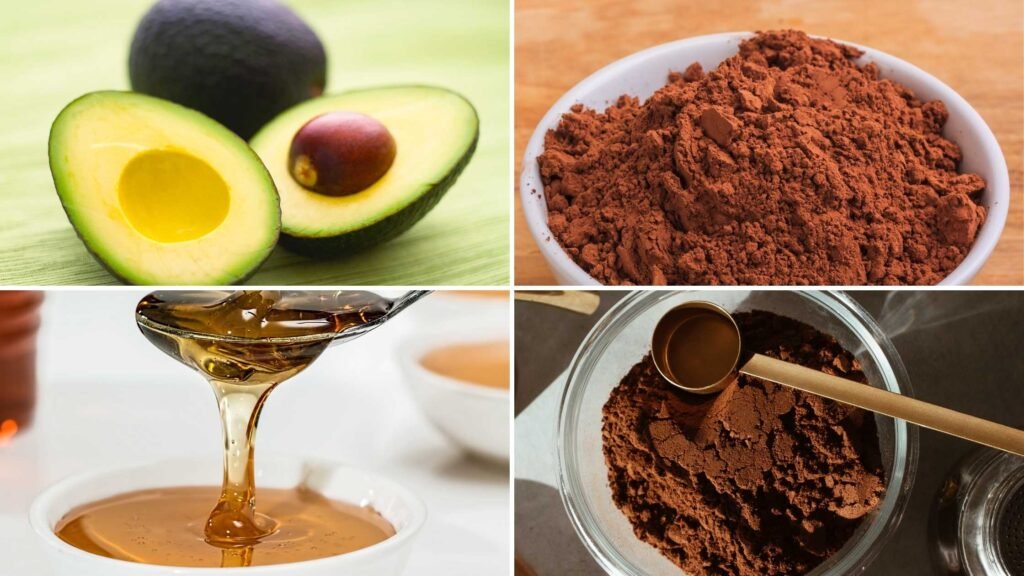 Ingredients for 3 Ingredient Avocado Chocolate Pudding with Cocoa Powder Recipe