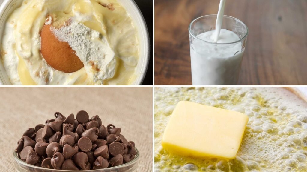 Ingredients to Make No-Bake Chocolate Banana Pudding Pie