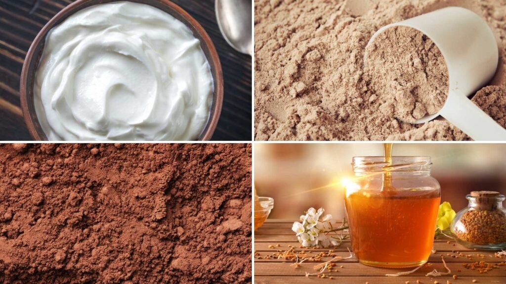 Ingredients for Chocolate Protein Pudding Greek Yogurt Recipe