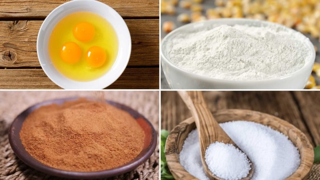 Ingredients for Old Fashioned Chocolate Pudding Pie Recipe with Cocoa Powder