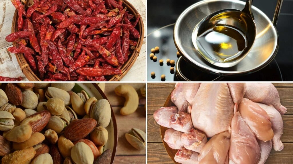Ingredients for Spicy Chicken Mole Recipe without Chocolate
