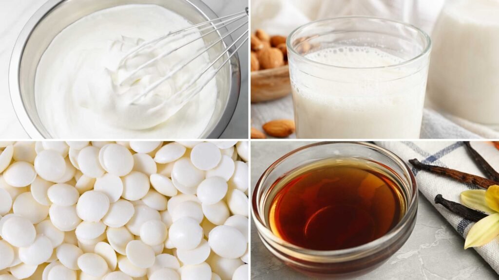 Ingredients for Low-Calorie White Chocolate Mocha