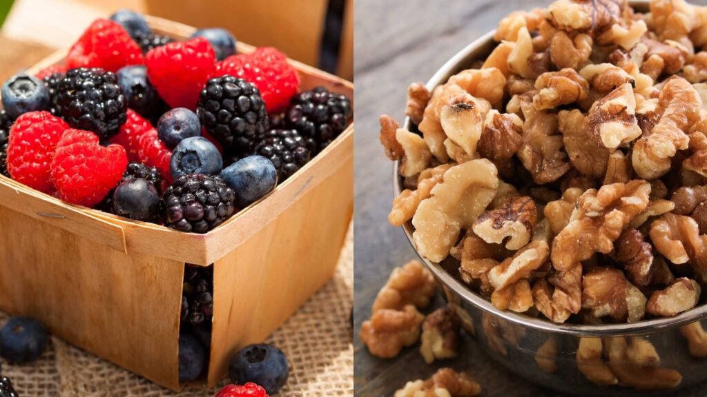 Berries and Chopped nuts for oats