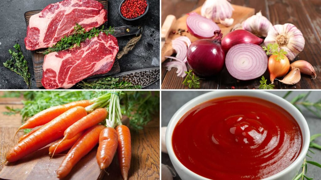 Ingredients for Beef Stew with Cocoa Powder Recipe