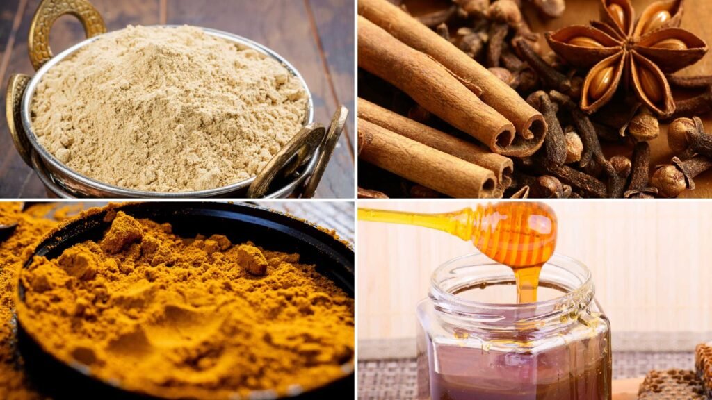 Ingredients to Make Turmeric and Coconut Milk Drink