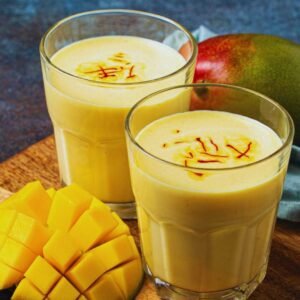 Mango and chocolate protein smoothie