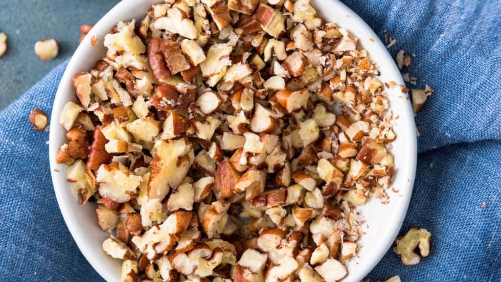 Crushed Nuts to Serve with Microwave Chocolate Pudding Cake Mug Recipe