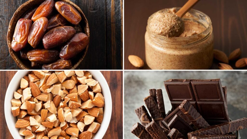 Ingredients for Chocolate Covered Dates with Almond Butter Recipe