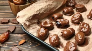 Chocolate Covered Dates with Almond Butter Recipe